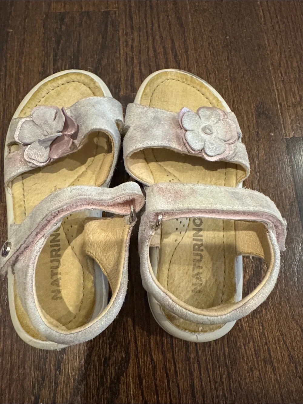 Naturino Amrock Flower Leather Sandals Girls EU 25 US 8